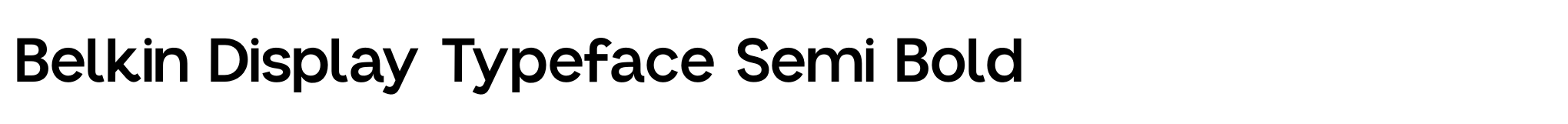 Belkin Display Typeface Semi Bold image
